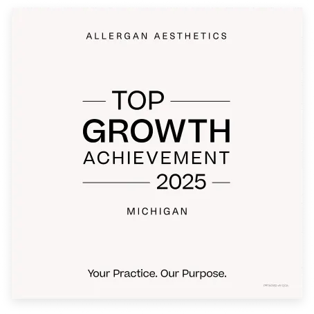 Allergan Top Growth Achievement Award 2025 for Remedy+ Grand Rapids Michigan